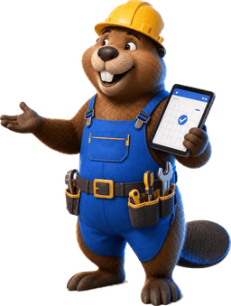 Castor bâtisseur, mascotte Casteo