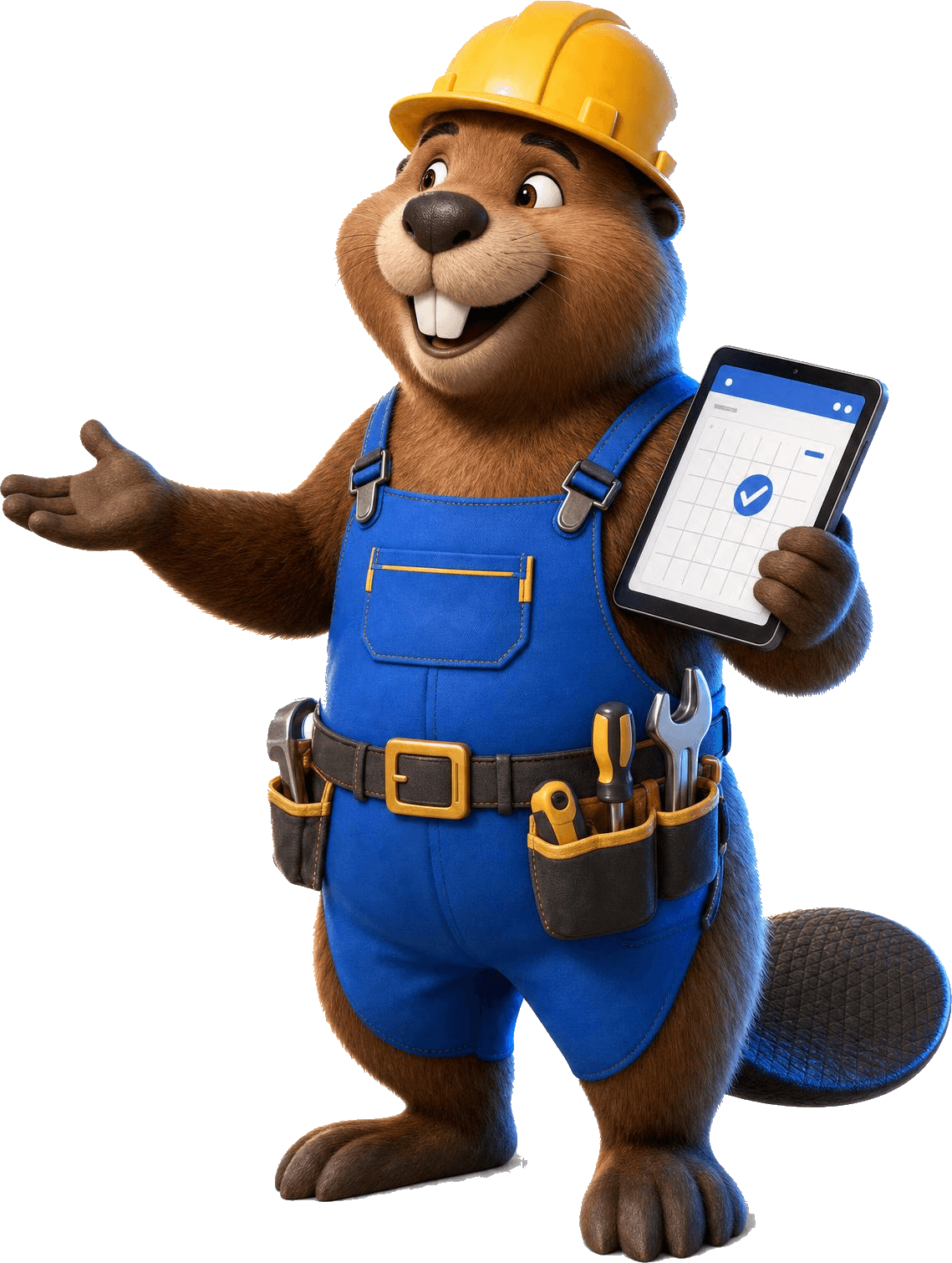 Castor bâtisseur, mascotte Casteo